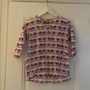 Roberta Roller Rabbit kids sun cover up, camel print.